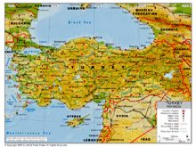Turkish physical map