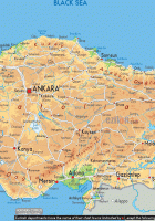 Turkey physical map