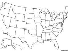 america lineart map blank