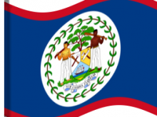 belize flag waving