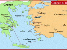 map of turkey greece