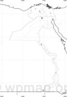 blank simple map of egypt cropped outside no labels