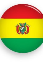 bolivia flag button round