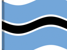 botswana flag waving