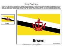 brunei flag jigsaw