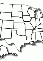 america map blank