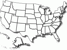 america map blank