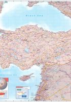high resolution detailed road and political map of turkey