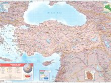 high resolution detailed road and political map of turkey