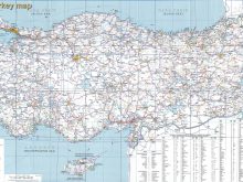 high resolution detailed road map of turkey