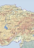 Turkey physical map