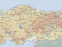 Turkey physical map