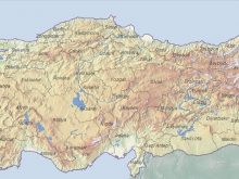 Turkey physical map