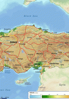 Turkey physical map