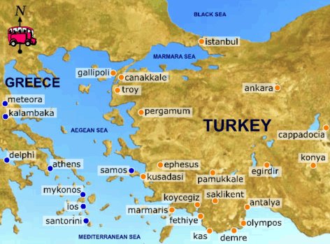 map of greece and turkey map of greece and turkey