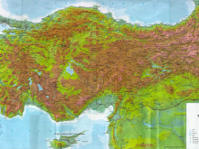 Turkey physical map