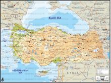 physica map of turkey