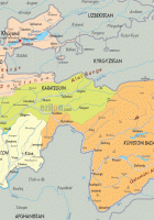 political map of Tajikistan