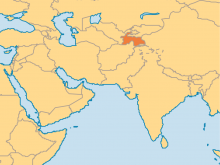 map of tajikistan