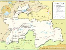 tajikistan political map