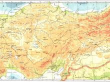 Turkey physical map