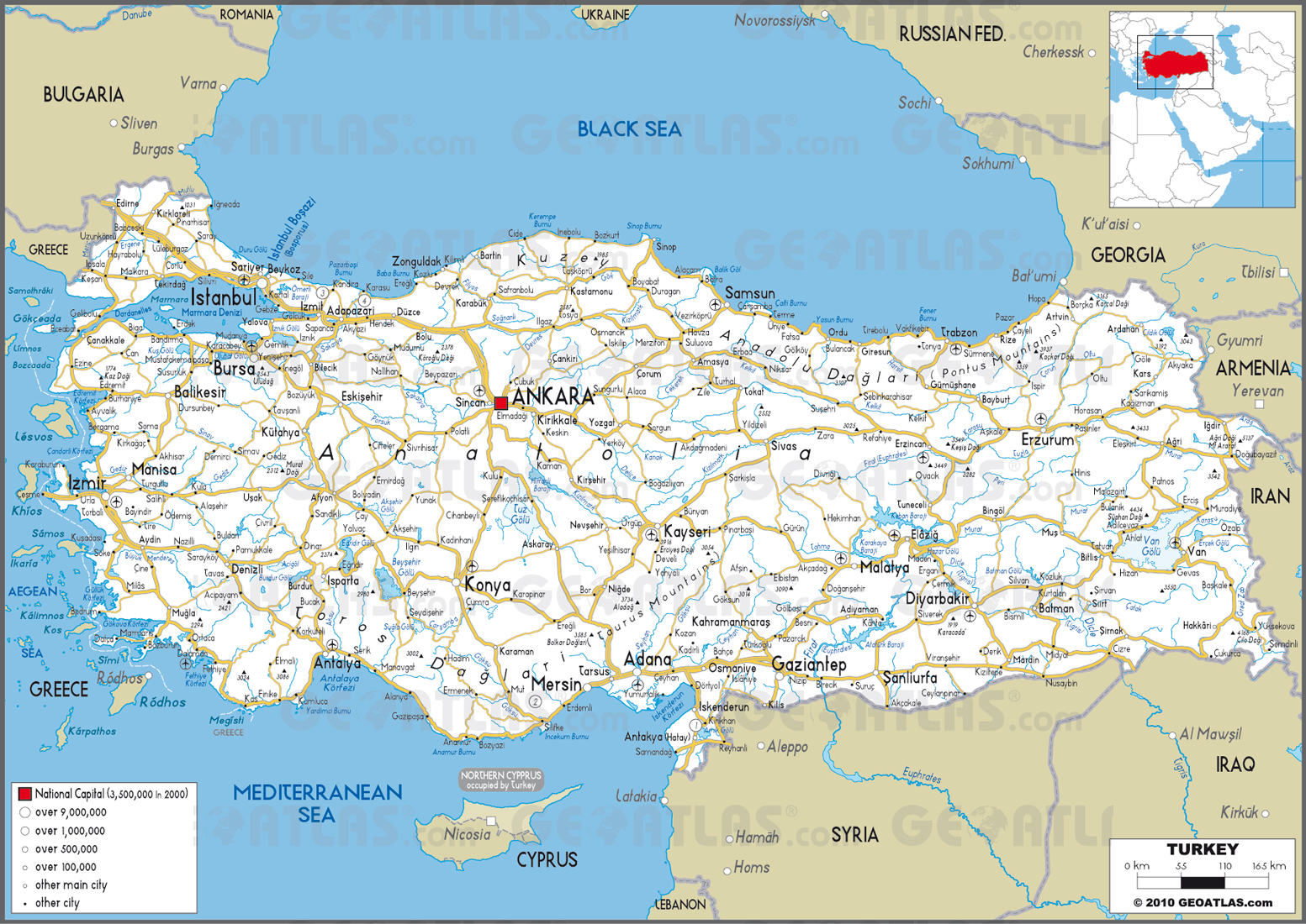 turkey road map - Map Pictures