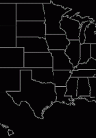 usa map blank white black