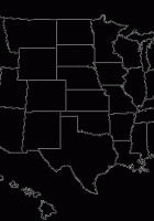 usa map blank white black