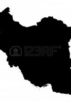 iran map black and white