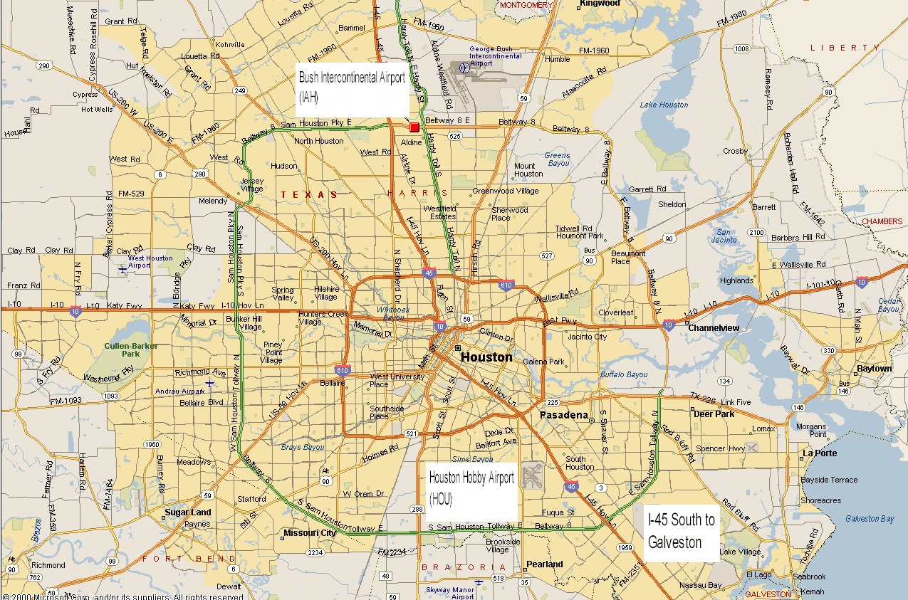 map of houston.