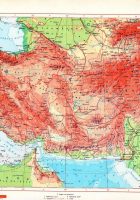 physical 3d map of iran shaded relief outside