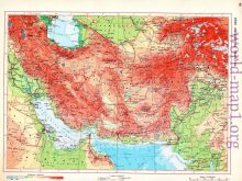 physical 3d map of iran shaded relief outside