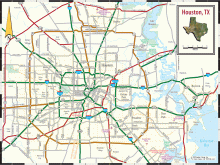 Houston Texas City Map