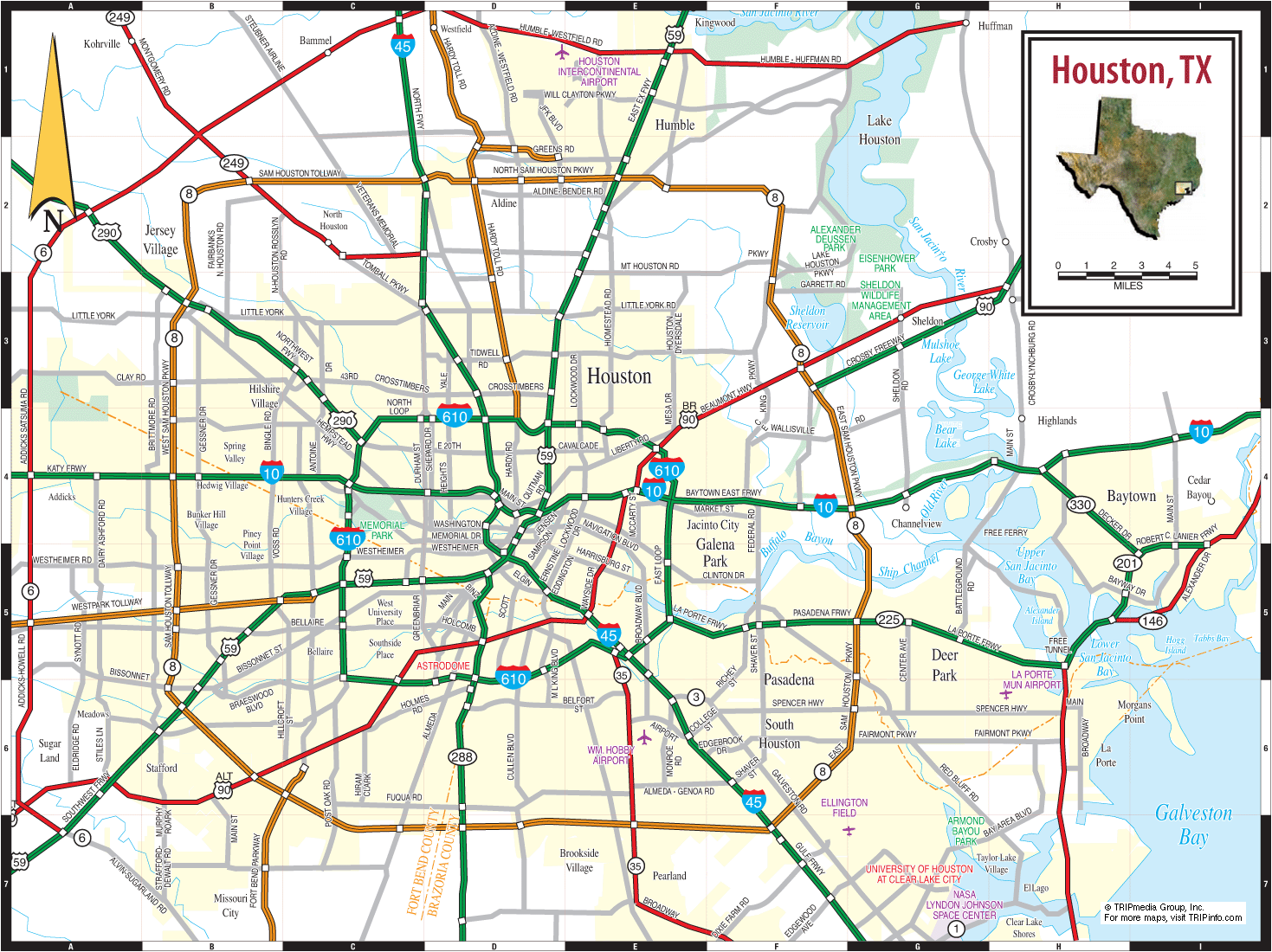 Houston Texas City Map Map Pictures