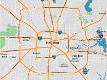 Houston overview map website