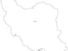 iran blank map