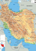 Iran physical map