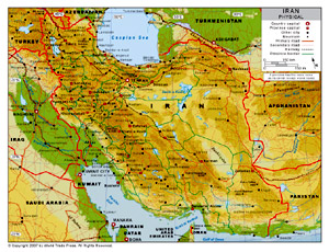iran map physical