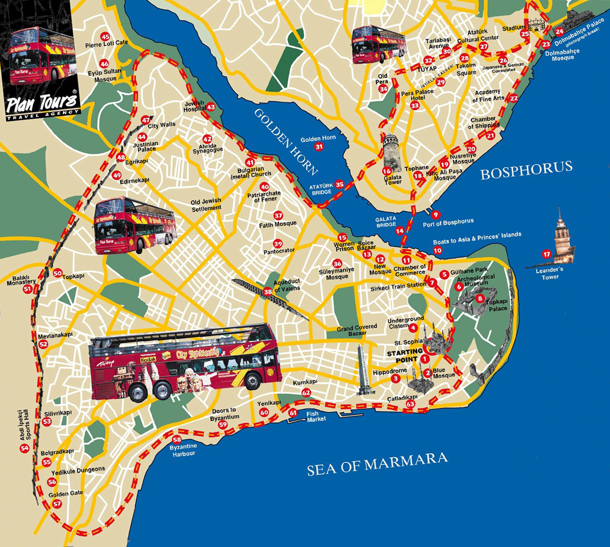 Istanbul Tourist Map Istanbul Tourist Map