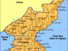Korea north map
