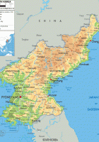 North Korea physical map