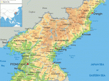 North Korea physical map