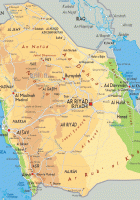 Saudi Arabia physical map