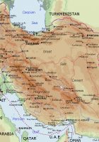 detailed physical map of iran