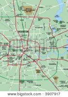 greater houston texas area map stock photo