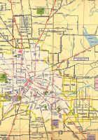 historical map houston 1952