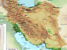 iran map physical