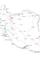 iran map black and white