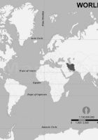 iran location map black and white