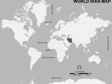 iran location map black and white